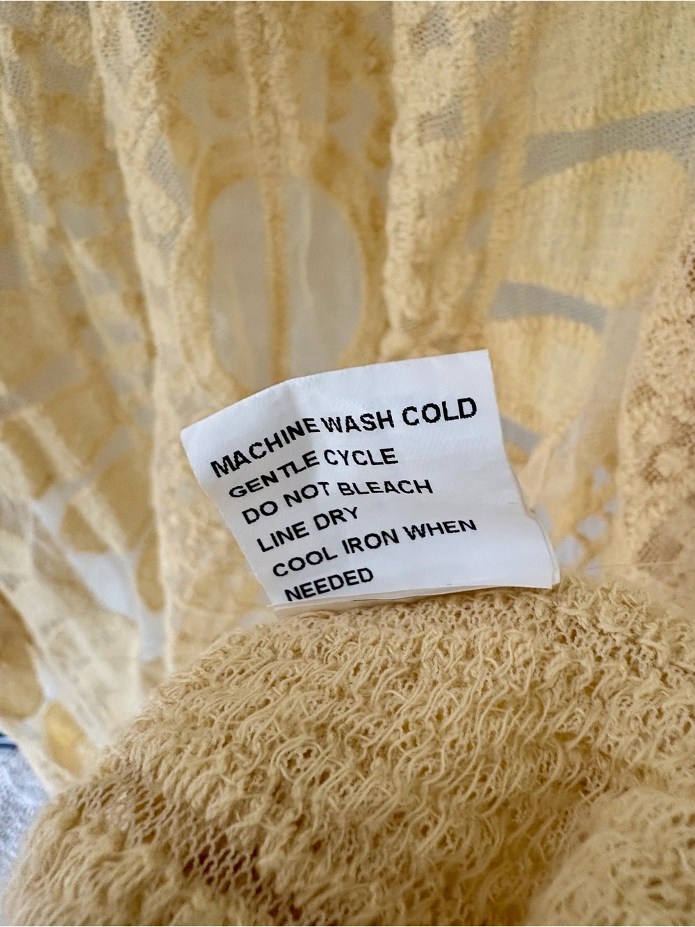 REBELLION AGAIN Sm Sheer Embroidery Yellow Kimono Mesh 43” L Boho Festival Beach - Picture 7 of 11